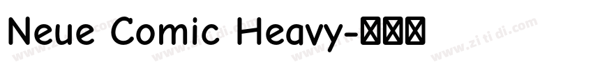 Neue Comic Heavy字体转换